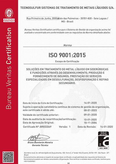 ISO Certificate